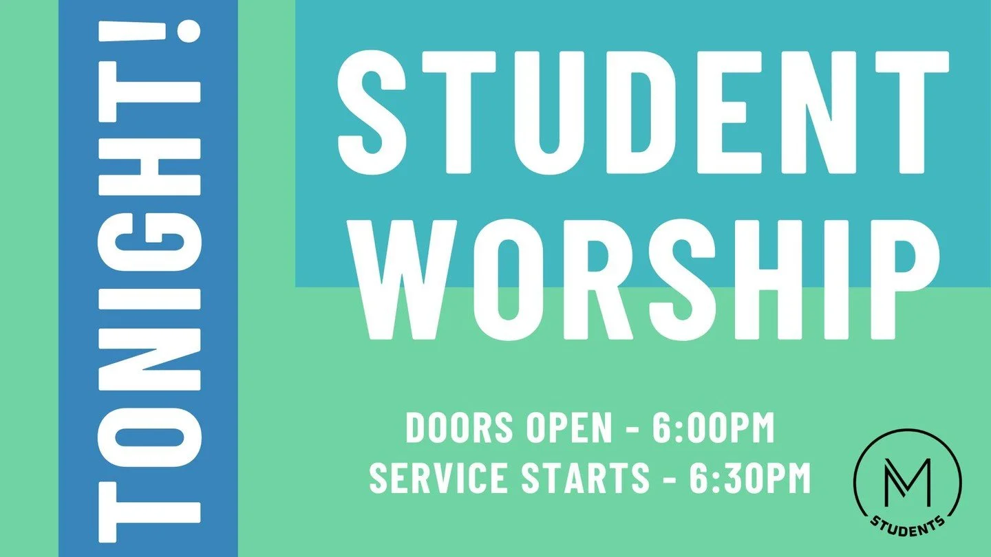 It's the best night of the week! Join us tonight for student worship!
We will have ice cream starting at 6:00pm and the service starts at 6:30pm.
Bring someone with you!
Snacks & Hangout
6:00PM - 6:25PM
Break & Pre-Service
6:25PM - 6:30PM