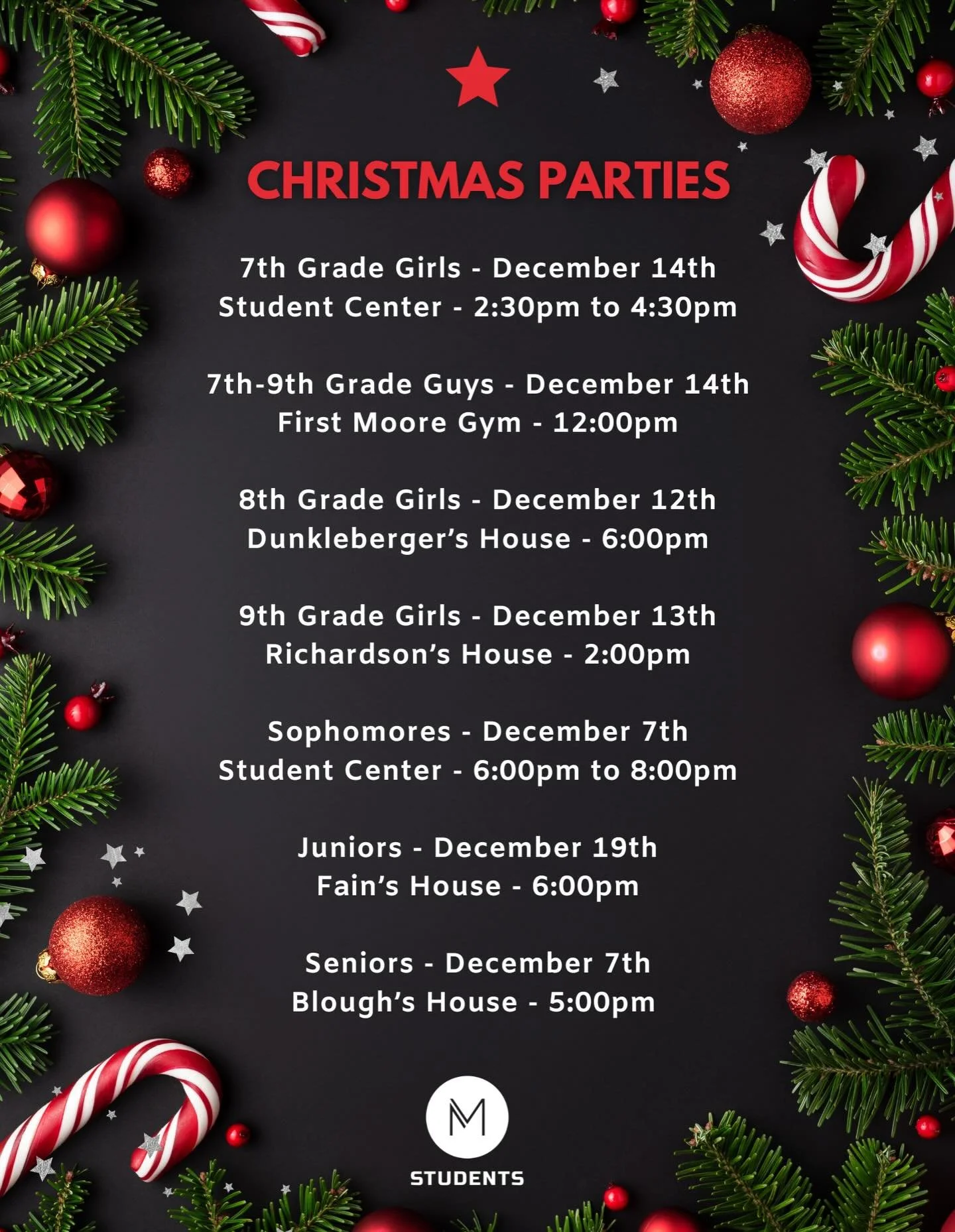 Did someone say Christmas party? 🧑&zwj;🎄 🎄 🎁 

Please contact your Life Group leaders for the details of your party.