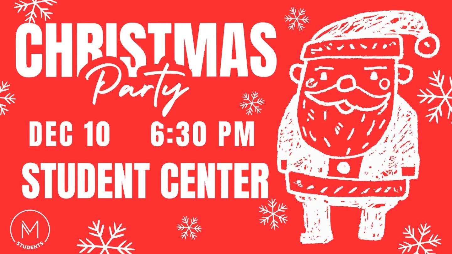 Tonight is our Christmas party!
This is also our last Wednesday night of 2025.

We are having Cane&rsquo;s chicken strips, games, giveaways, &amp; open gym!

Plus, wear PJs! 
(Must be church appropriate.) 

Doors Open @ 6:00PM
Party Starts @ 6:30PM