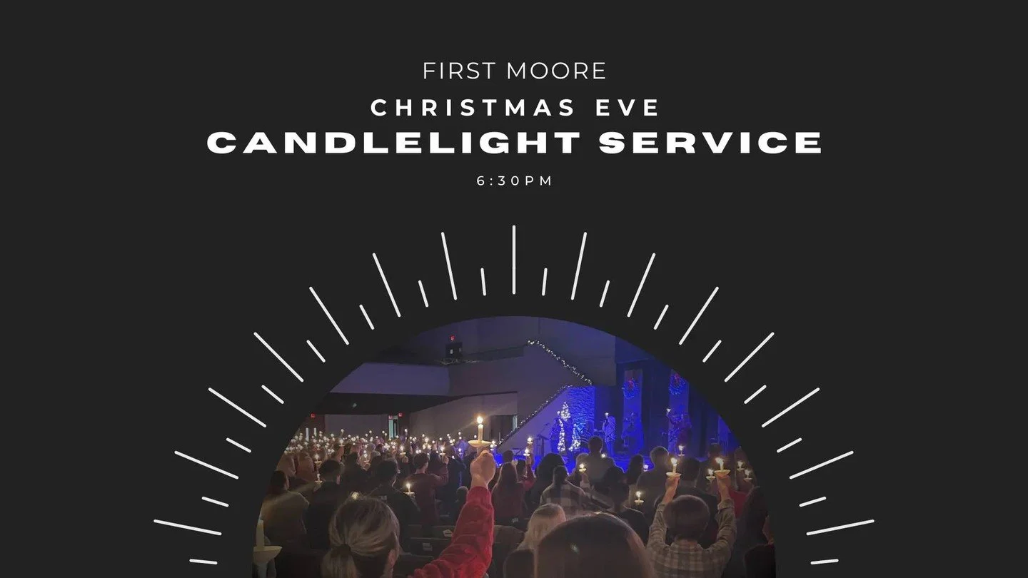 See you tonight at 6:30pm for our Christmas Eve candlelight service.