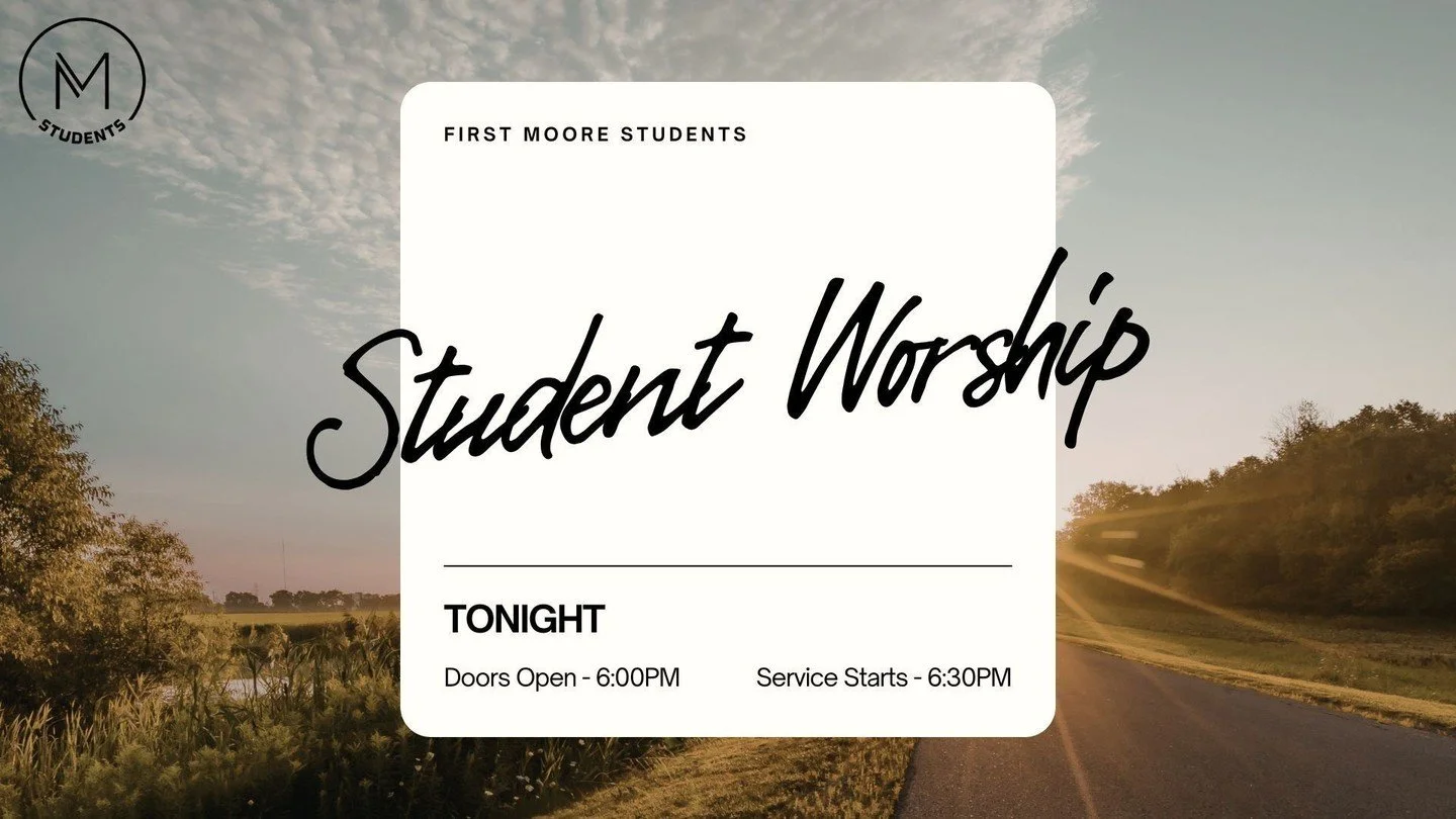 Student worship is back! Join us tonight as we continue our study on The Sermon On The Mount. 

We will have ice cream sundaes starting at 6:00pm and the service starts at 6:30pm.
Bring someone with you!

Snacks &amp; Hangout
6:00PM - 6:25PM

Break &