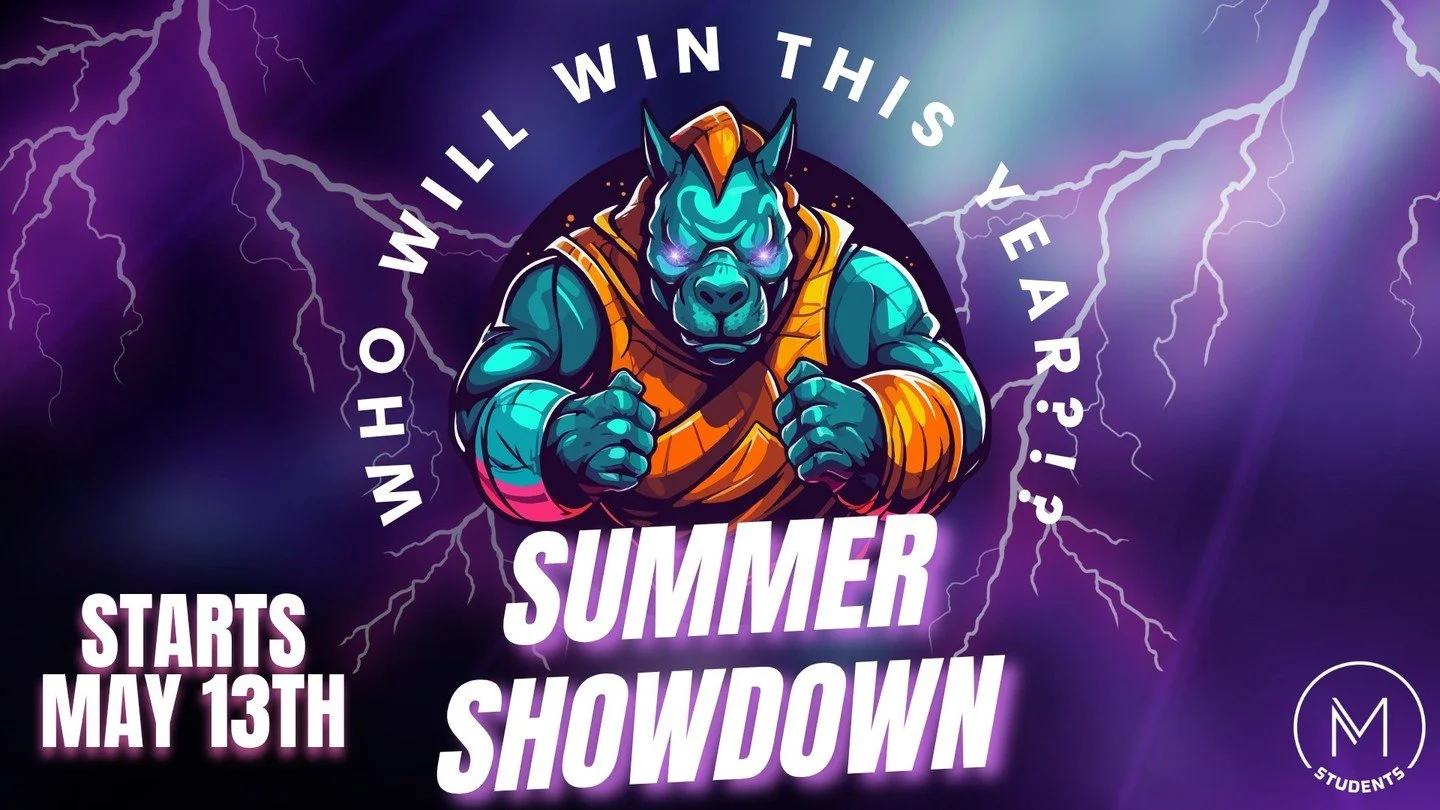 Summer Showdown starts tonight!

Students will be divided into teams that will compete this summer for points. 

What team will you be on?
Who will earn points for their team?!?
Come ready to battle the other teams!

Student Center
6:30pm to 7:30pm
S
