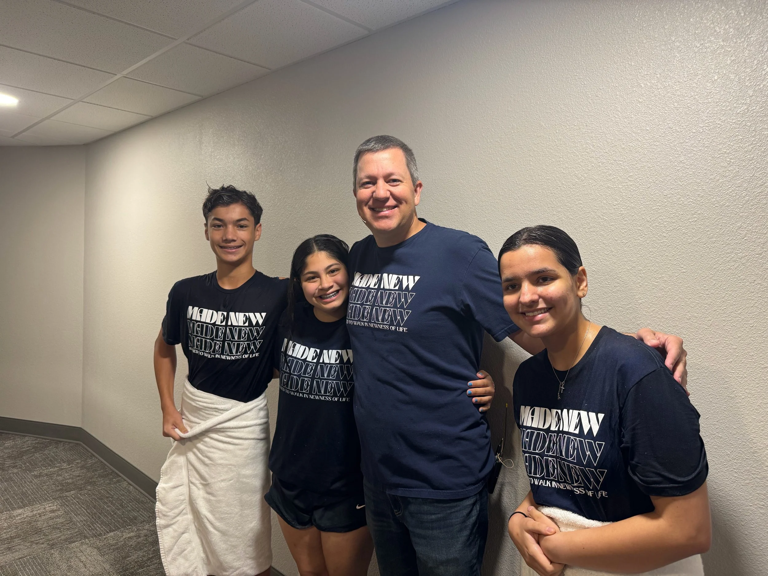 Proud of these three for getting baptized this morning!