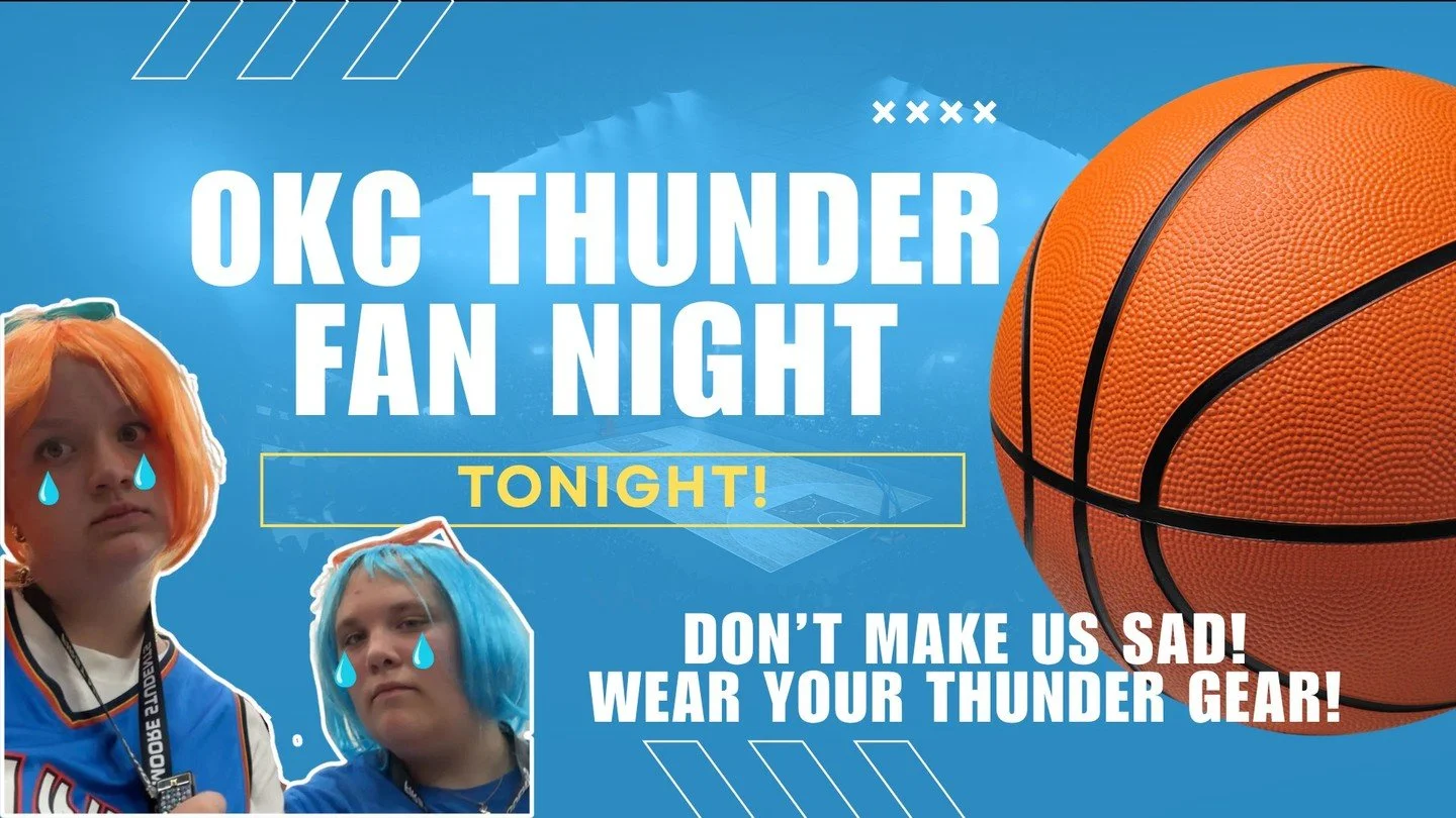 Student worship is back tonight!

It's also Thunder fan night! 🏀 ⚡ Wear your Thunder gear and join the fun.

We will have nachos at 6:00pm and the service starts at 6:30pm.
Bring someone with you!

Snacks &amp; Hangout
6:00PM - 6:25PM

Break &amp; P