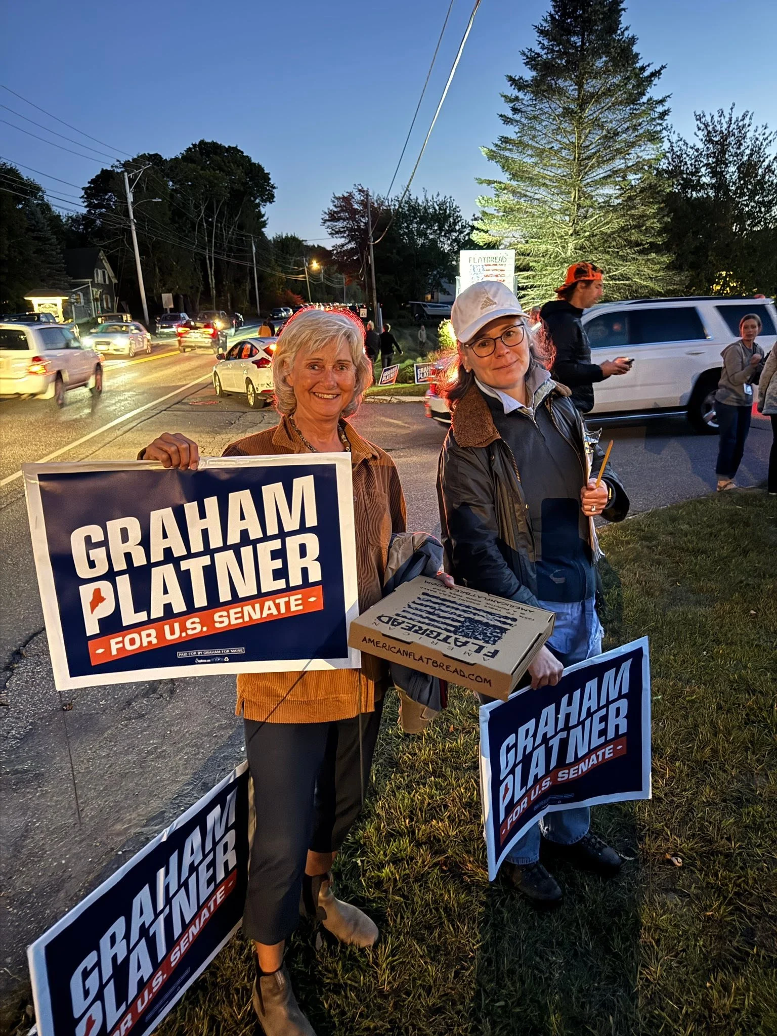 So inspiring listening to Graham Platner speak tonight! With Susan Collins!
