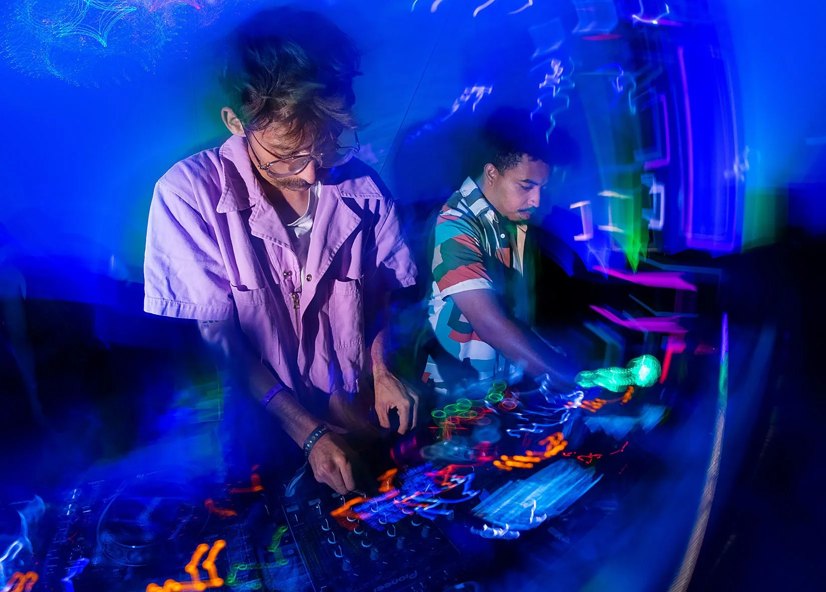 DJs at Cosmis Connection, Dripping Springs, TX.