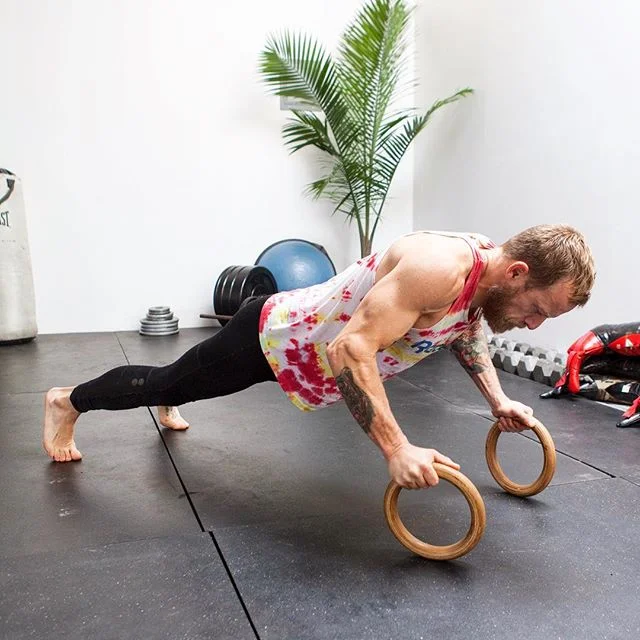 Try to find ways to challenge your core and stability in basic exercises like push ups and planks by adding rings or bands etc - *bonus - it will help you quieten the mind. 👁