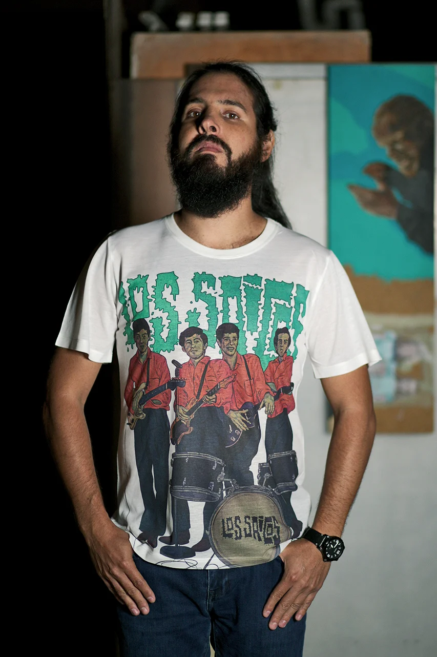 Polo 'LOS SAICOS-MUNSTERS' · Color Blanco · Tallas: M - L - XL Precio: 60 soles EN STOCK