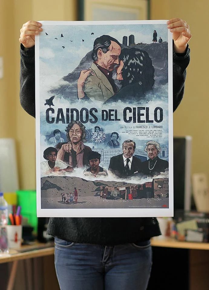 Poster 'CAIDOS DEL CIELO Impresión en papel HQ waterproof 55 x 40 cm ---- S/.75 / US$25 1.20 x 70 cm ---- S/.130 / US$40 EN STOCK