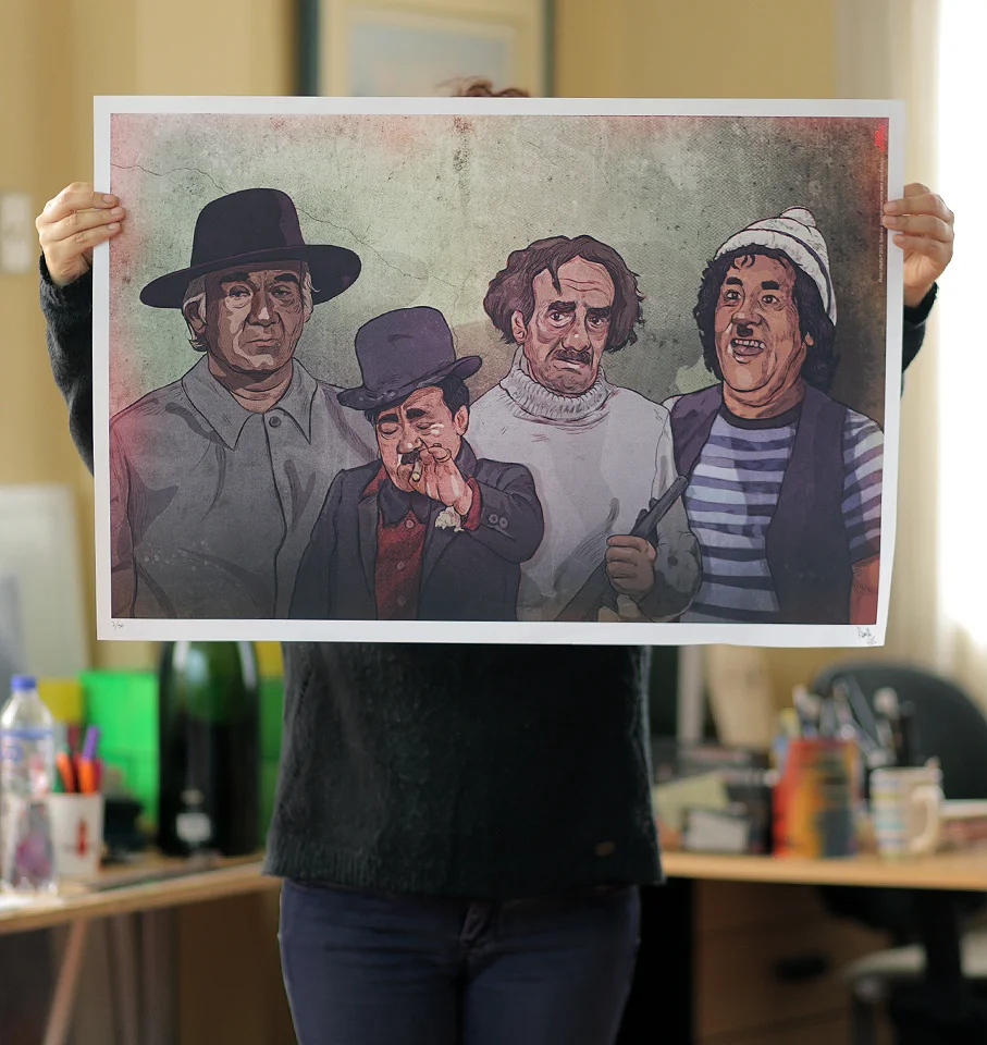 LA BANDA DEL CHOCLITO Impresión en papel HQ waterproof 60x38 cm ---- S/.75 / US$25 1.20x70 cm ---- S/.130 / US$40 EN STOCK