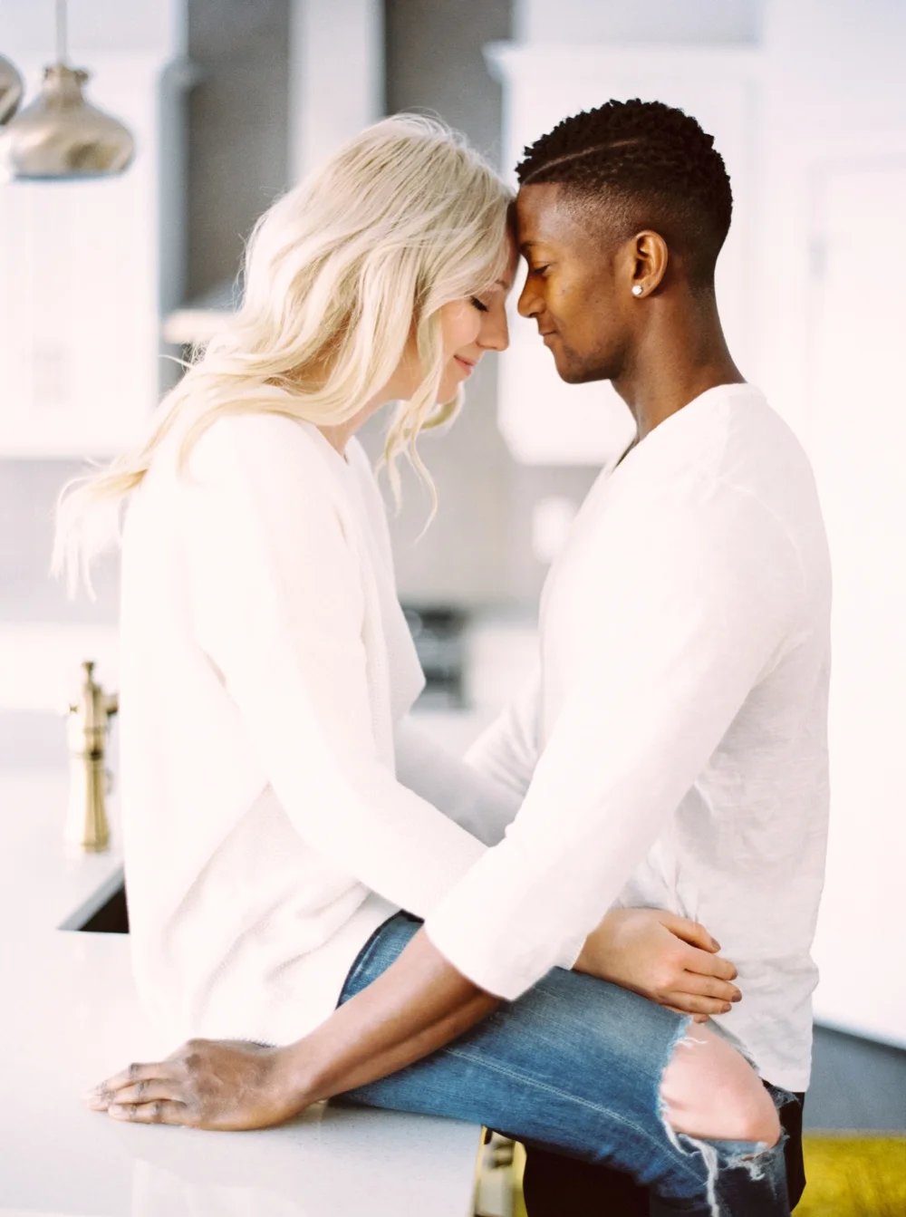 Couples Photographer | In home engagement session | Calgary couples photography