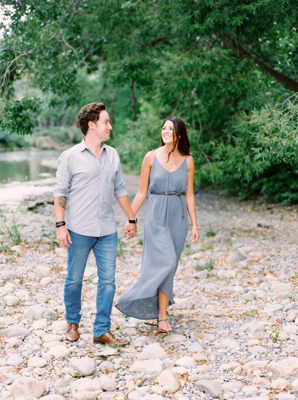 Calgary Wedding Photographers | Downtown Calgary Engagement Session | Mission River Session | Ducks Engagement Photography