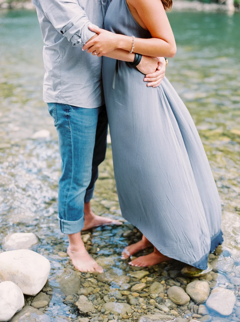 Calgary Wedding Photographers | Downtown Calgary Engagement Session | Mission River Session | Ducks Engagement Photography