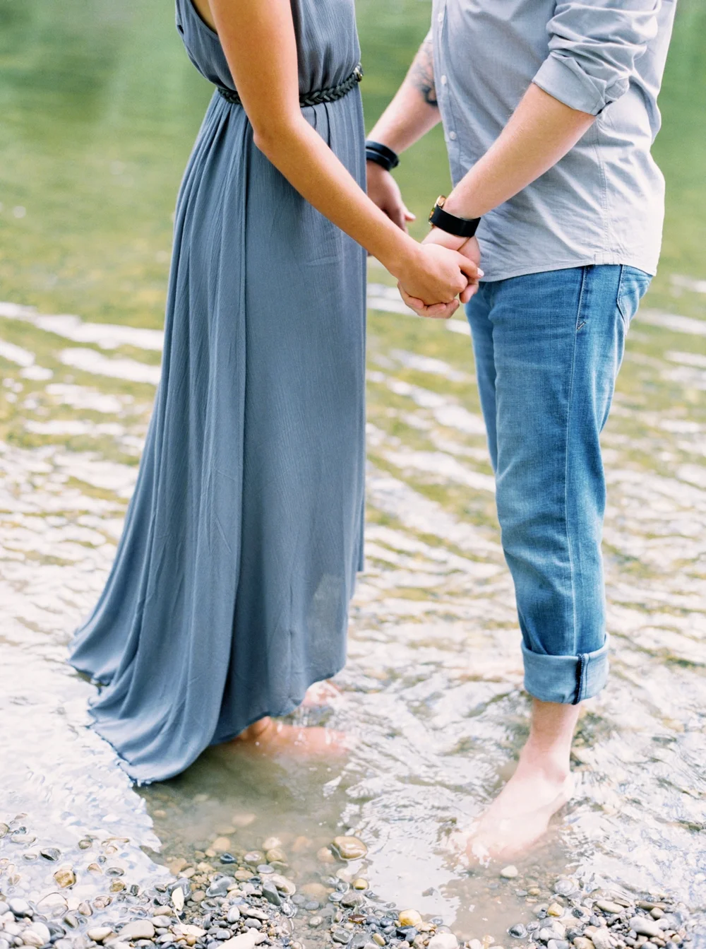 Calgary Wedding Photographers | Downtown Calgary Engagement Session | Mission River Session | Ducks Engagement Photography