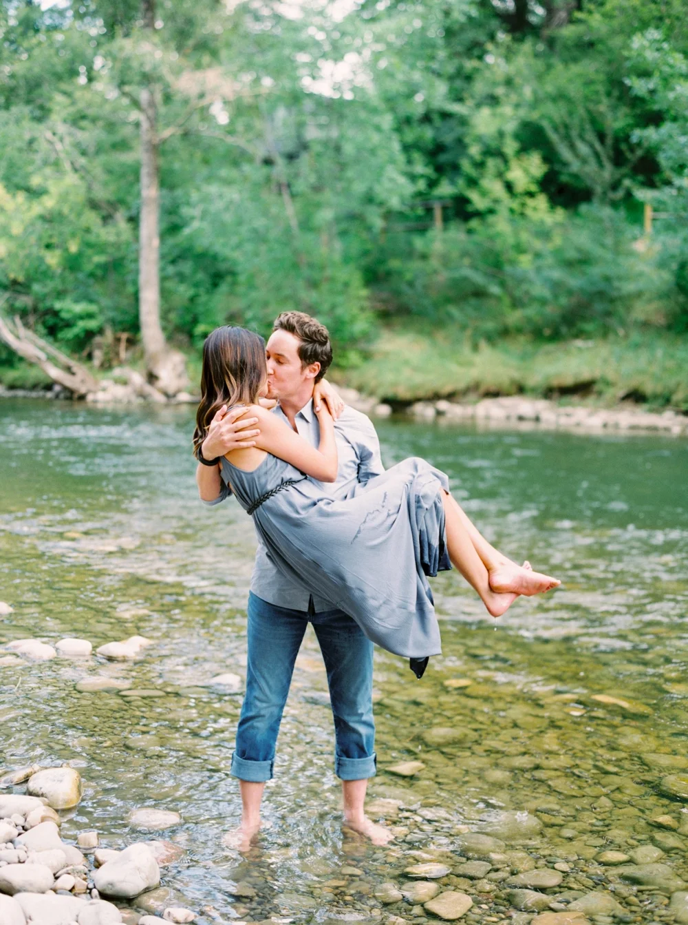 Calgary Wedding Photographers | Downtown Calgary Engagement Session | Mission River Session | Ducks Engagement Photography