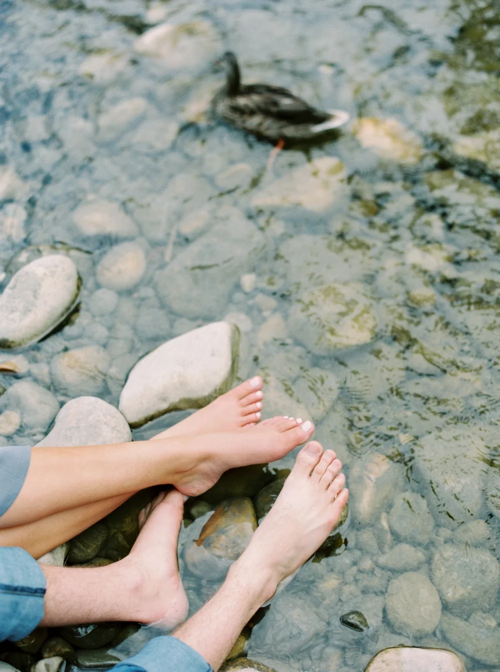 Calgary Wedding Photographers | Downtown Calgary Engagement Session | Mission River Session | Ducks Engagement Photography