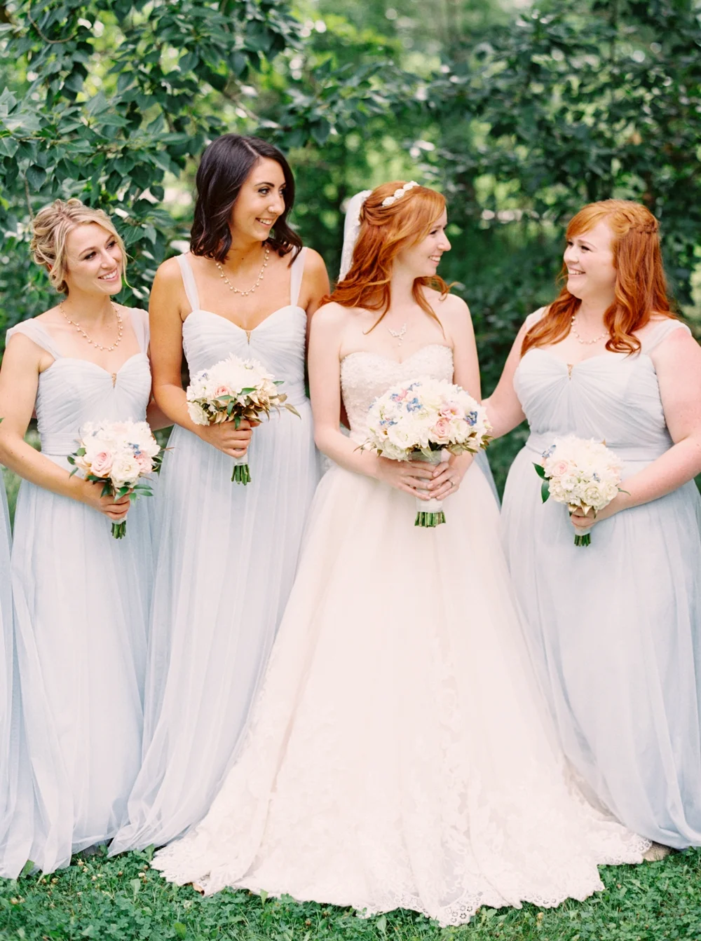 Calgary Wedding Photographer | Canmore Wedding Photographers | Banff Wedding Photography | Fairmont Palliser | Calgary Church | Blue bridesmaids | Vintage Car