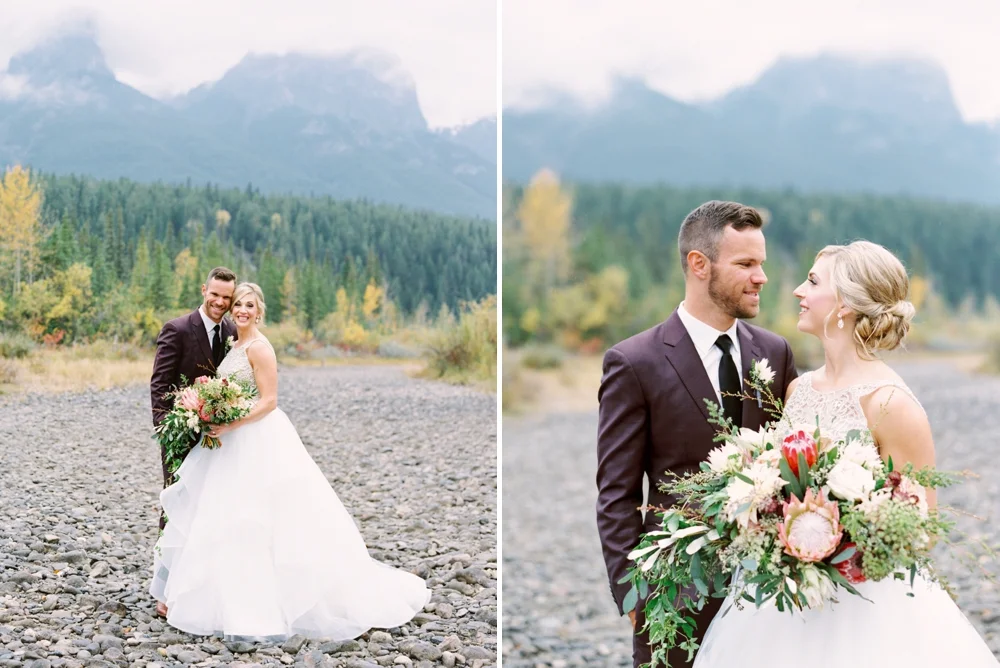 Calgary Wedding Photographers | Canmore Silvertip Resort Wedding | Outdoor Ceremony | California Rustic Boho Wedding