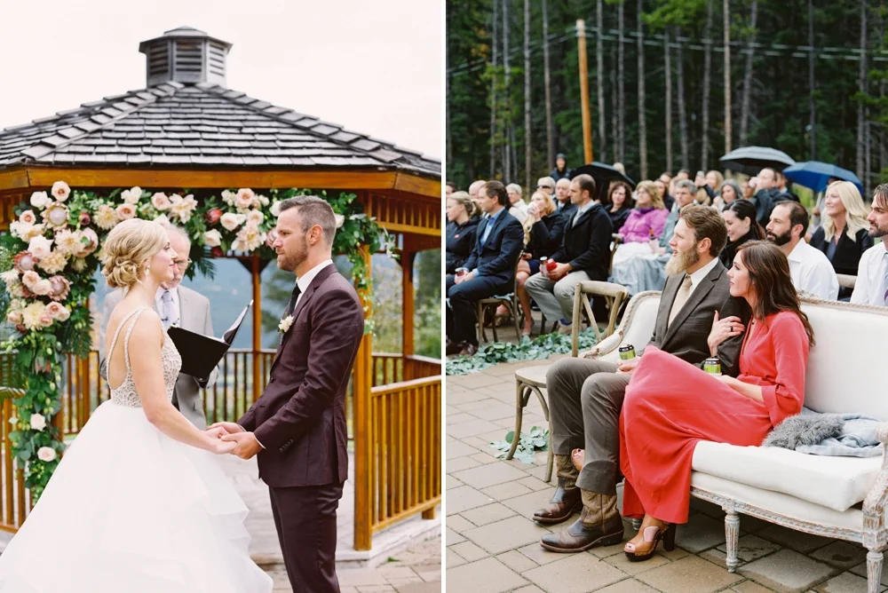 Calgary Wedding Photographers | Canmore Silvertip Resort Wedding | Outdoor Ceremony | California Rustic Boho Wedding