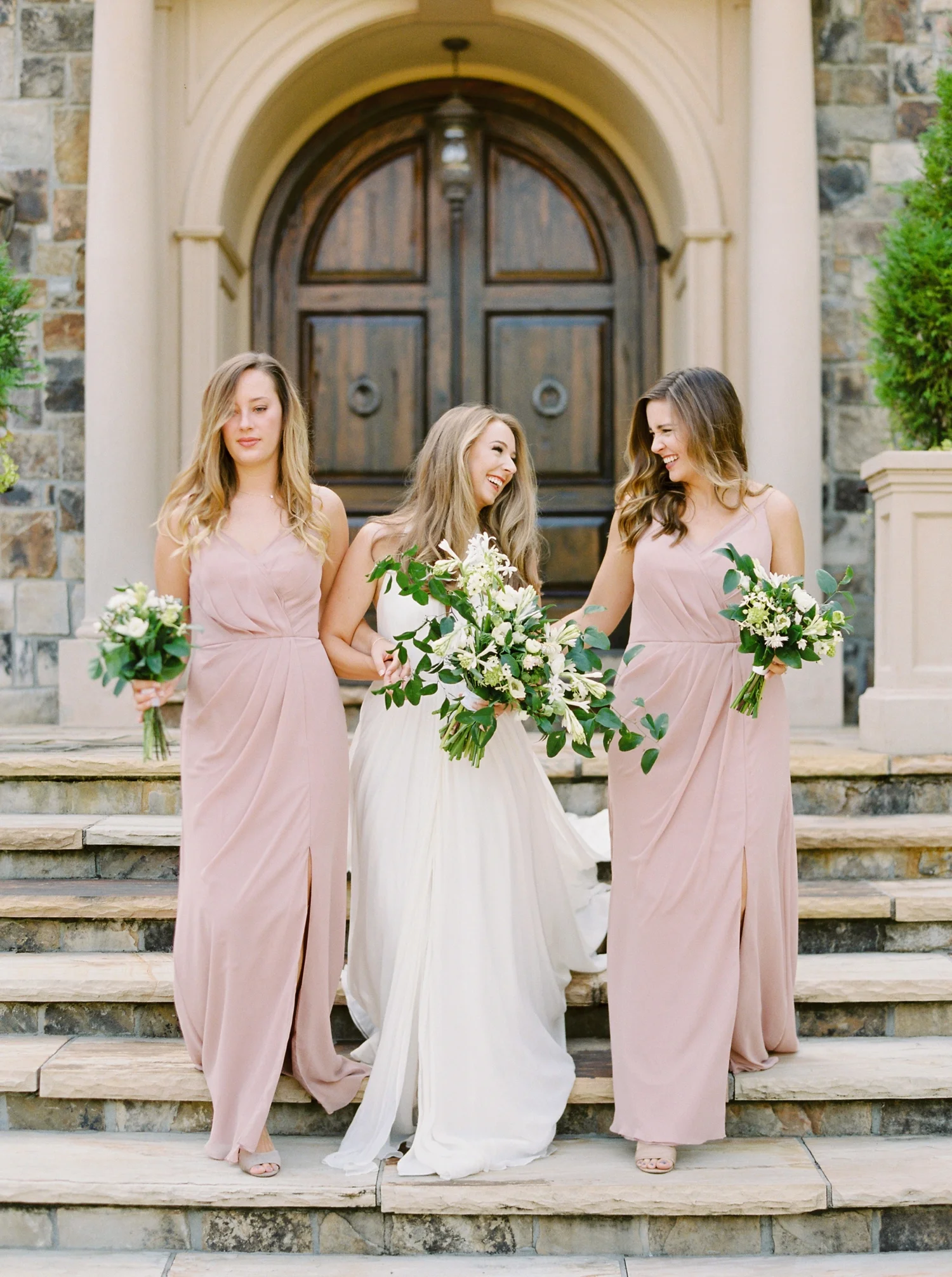 Calgary wedding photographers | georgia wedding photographers | fine art film | Justine Milton Photography | georgia wedding | wedding dress | pastel bouquet | pastel wedding | bridesmaids portraits