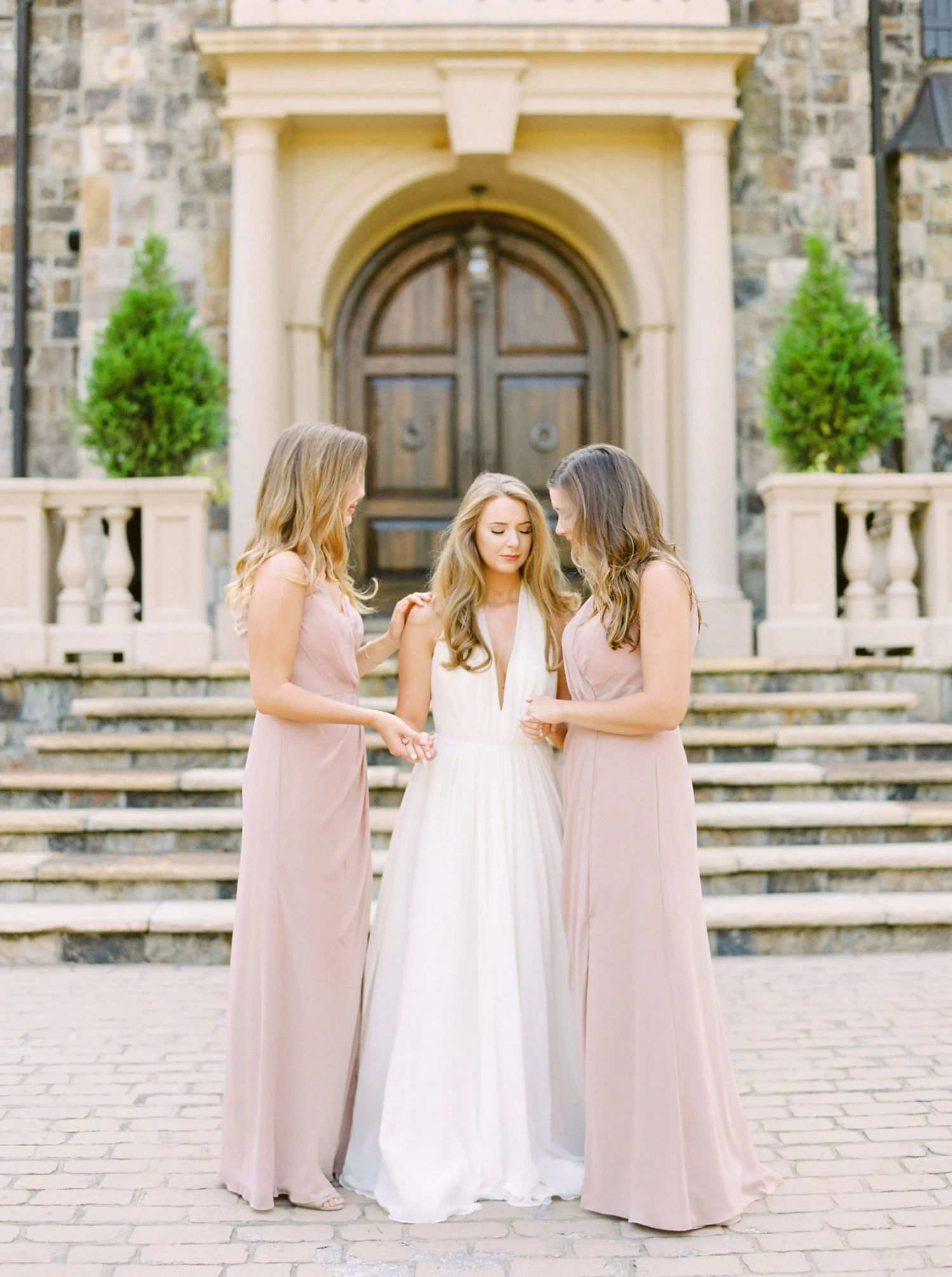 Calgary wedding photographers | georgia wedding photographers | fine art film | Justine Milton Photography | georgia wedding | wedding dress | pastel bouquet | pastel wedding | bridesmaids portraits