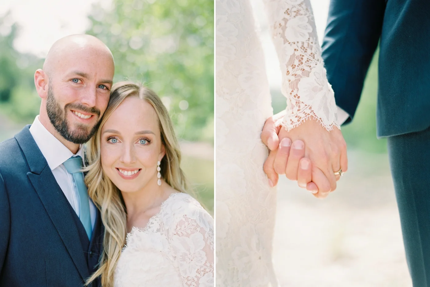 Calgary wedding photographers | The Gathered Farm Wedding | Justine milton fine art film photographer | bride and groom portraits