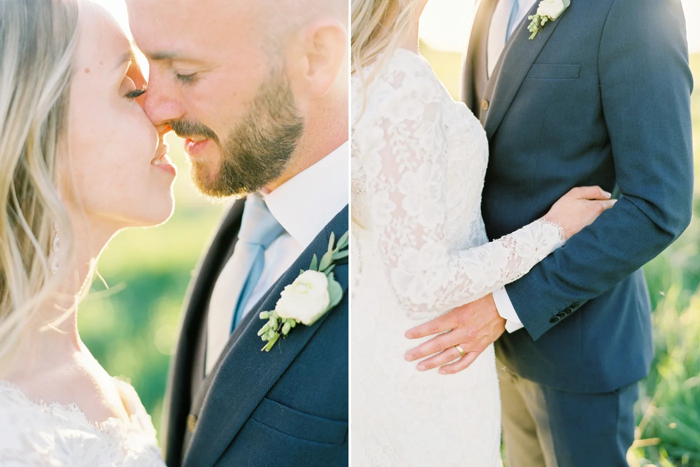 Calgary wedding photographers | The Gathered Farm Wedding | Justine milton fine art film photographer | sunset farm bride and groom portraits