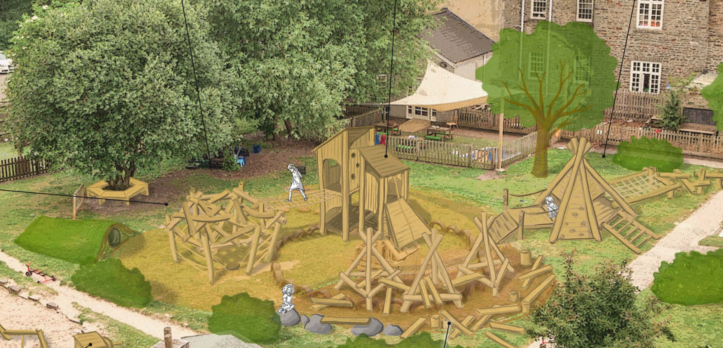 The first plans for the new garden
