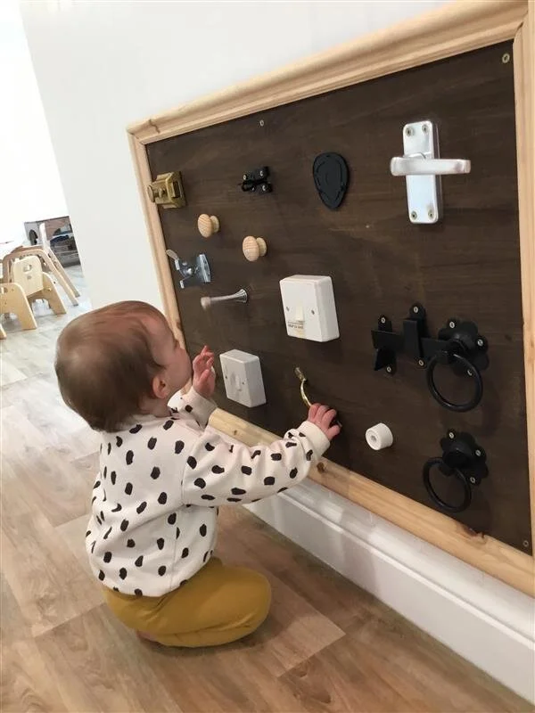 Babies exploring their new room