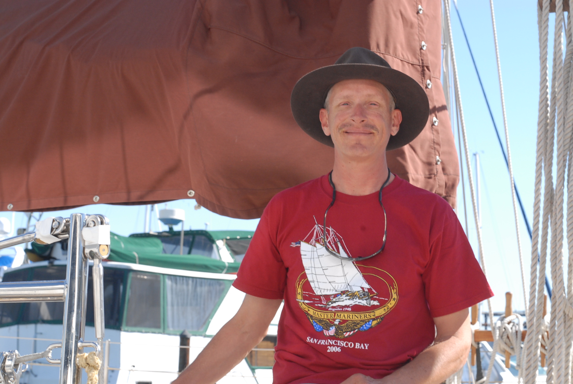 Captain Paul Dines aboard the Freda B. Photo by Steefenie Wicks
