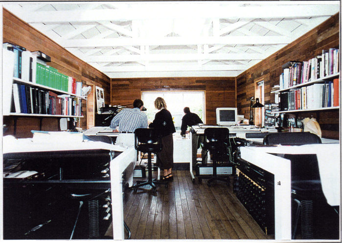 Architect’s office with a staff of 7 in the Ice House. Photo courtesy of Michael Rex