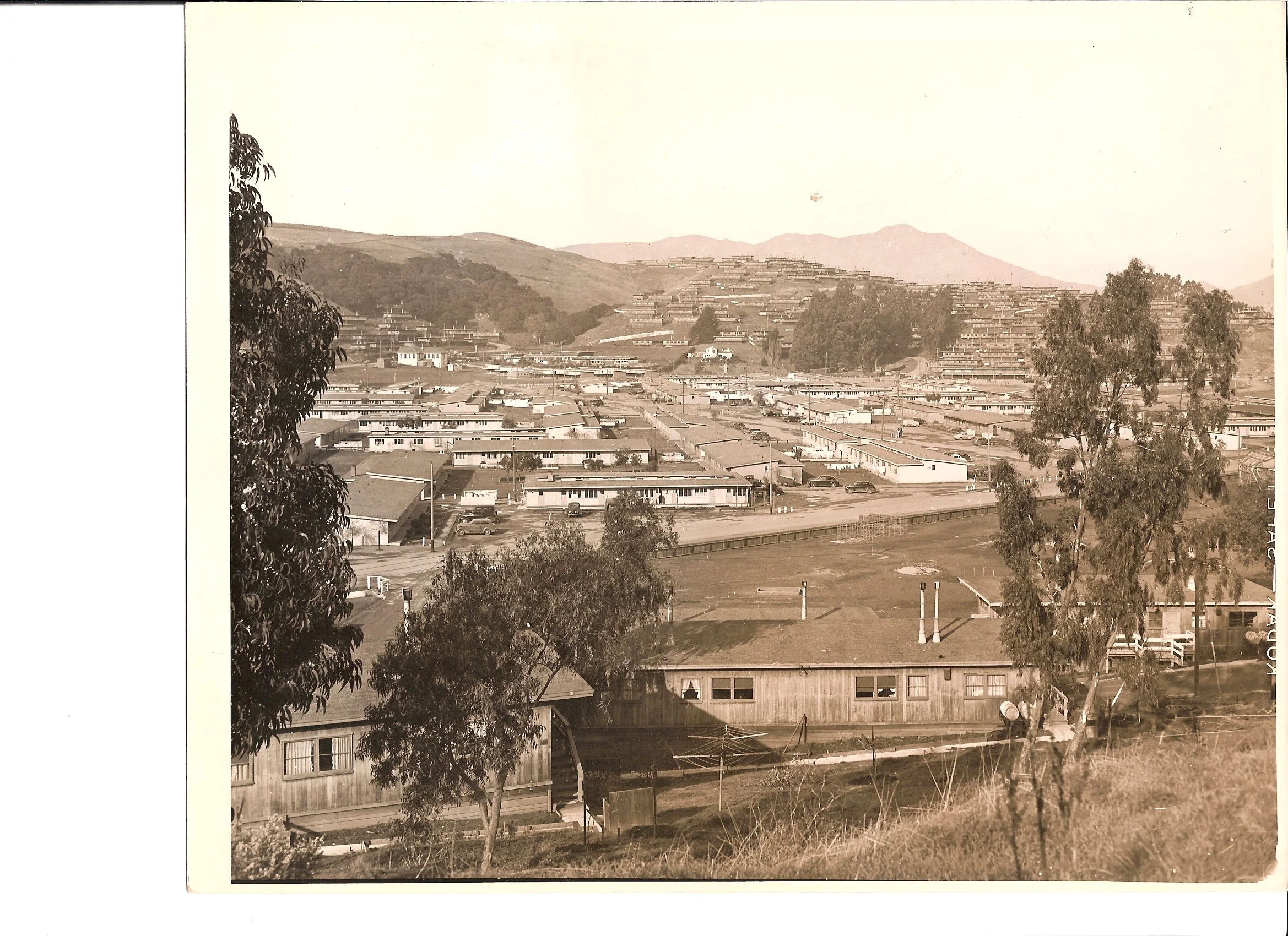 Marin City housed 6000 workers and families during WWII Photo courtesy of Sausalito Historical Society