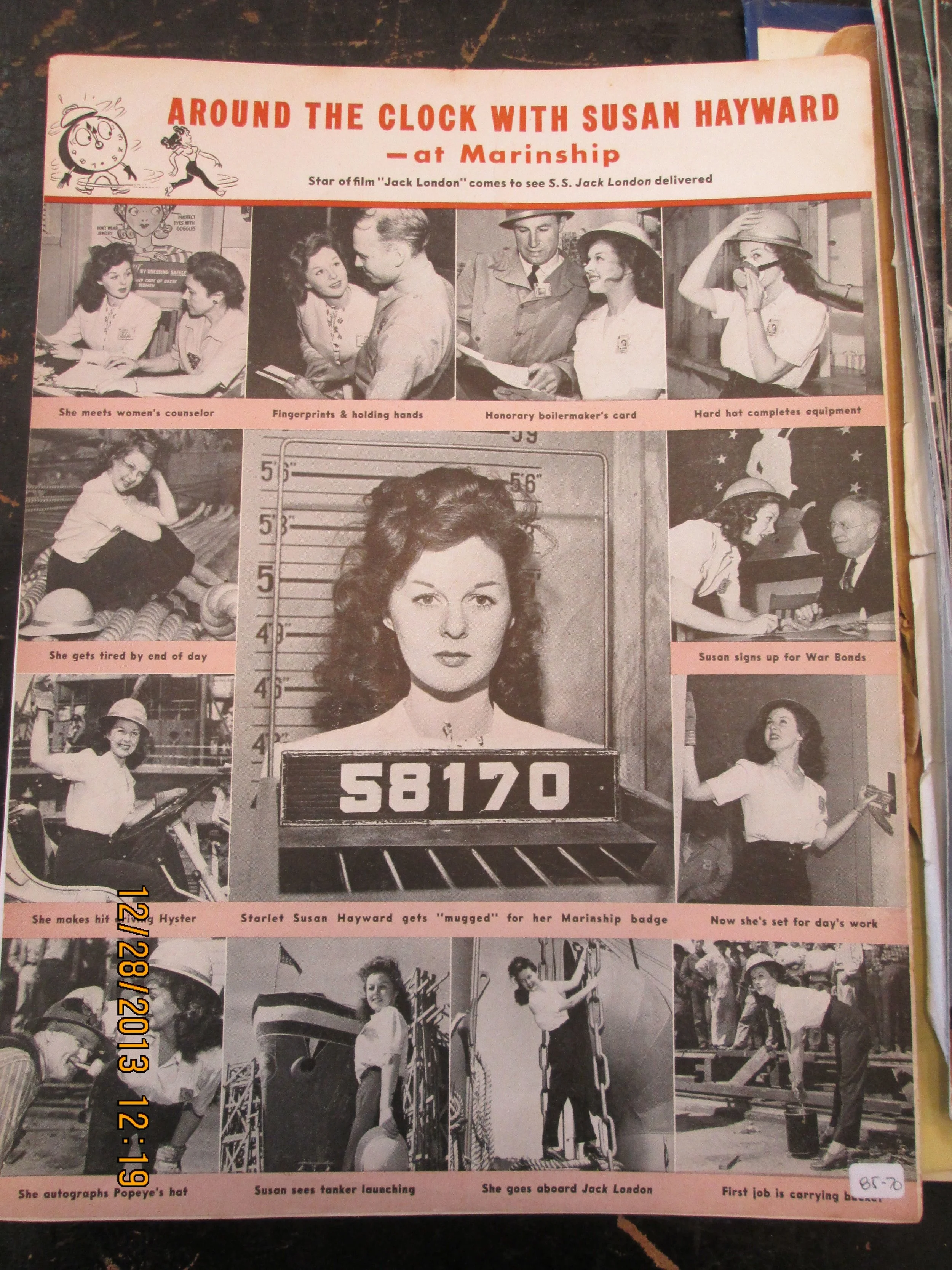 Many celebrities visited Marinship, as shown in this photo spread from the yard’s in-house publication, The Marin-er. Photo courtesy of Sausalito Historical Society