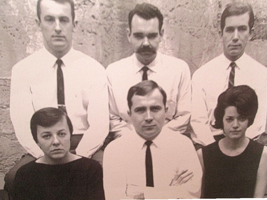 Neil Davis (bottom center) with No Name bartenders, back in the day
