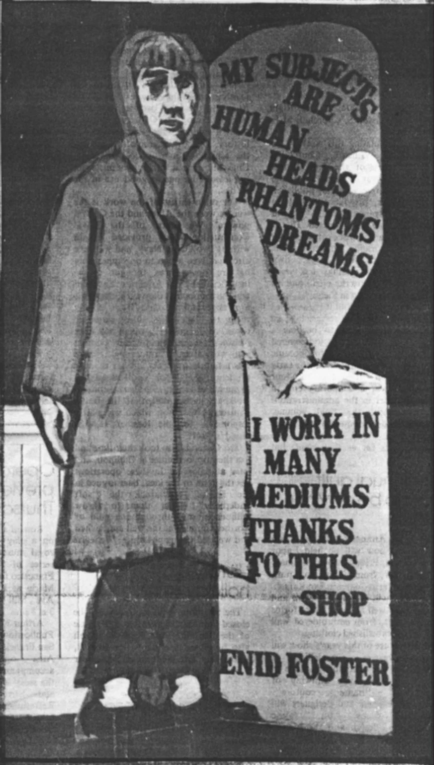 Enid Foster, standard bearer of the Sausalito artists’ colony in the 50s. Photo courtesy of Sausalito Historical Society