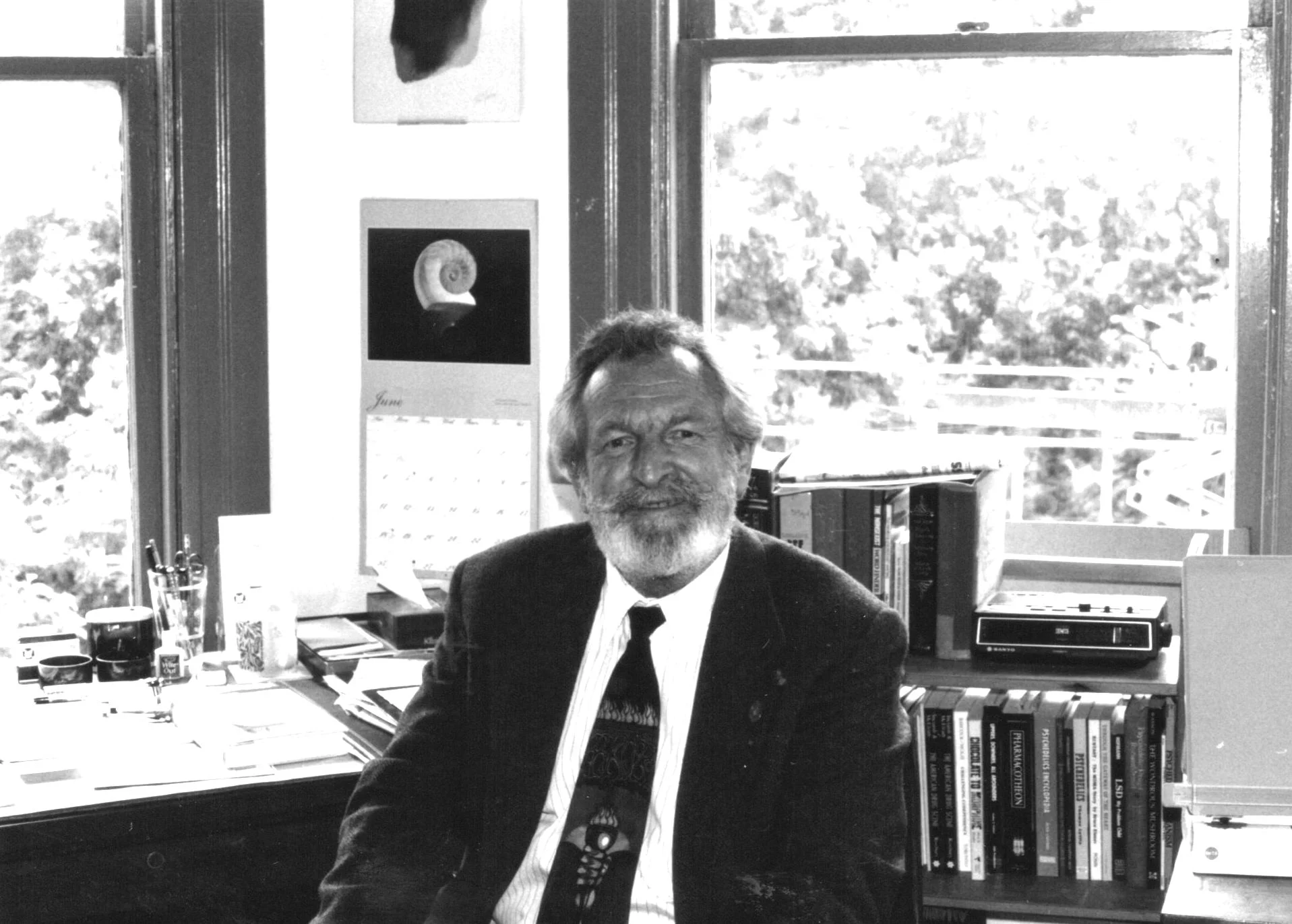 PHOTO COURTESY OF RICK SEYMOUR Rick at his desk on Haight Street
