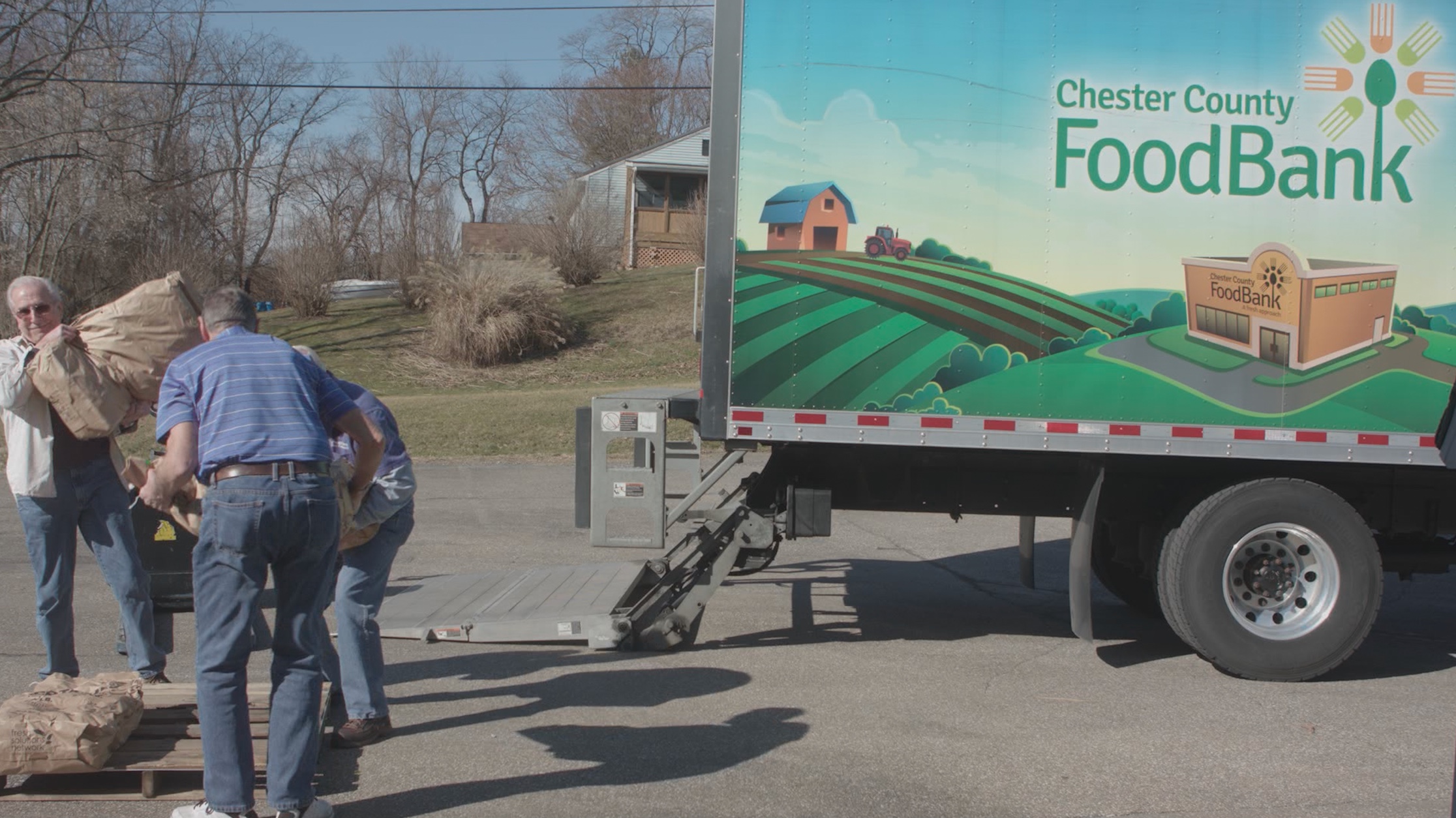 chester county food bank truck at cupbord