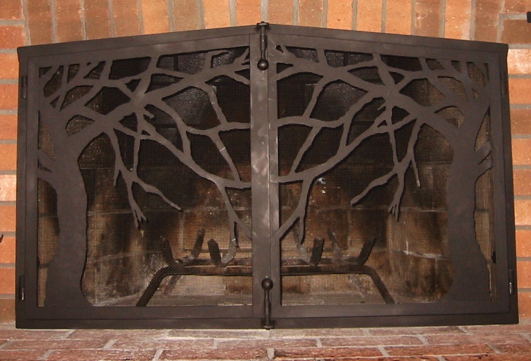 Tree Motif Attached Firescreen