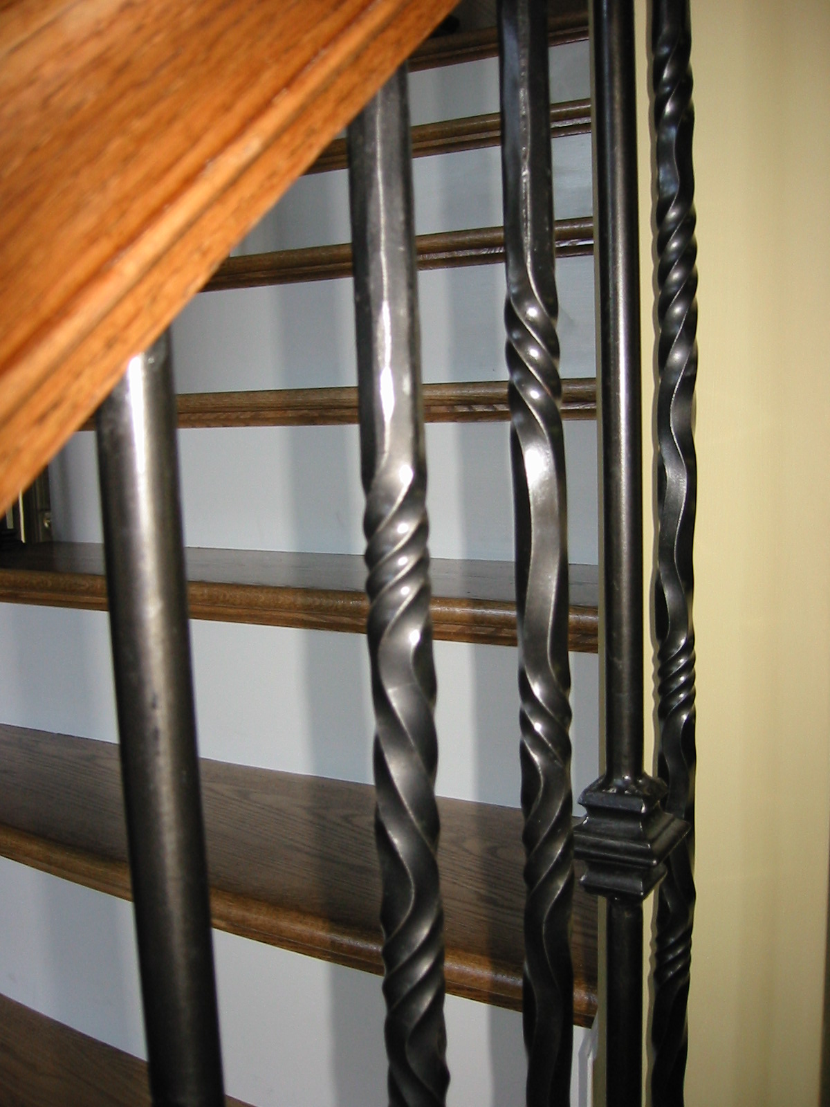 Custom Interior Rail with Hand-Twisted Pickets (2)