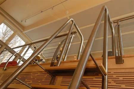 Recording Studio Loft Rails & Ladder. Brushed Finish Topped with Clear Coat