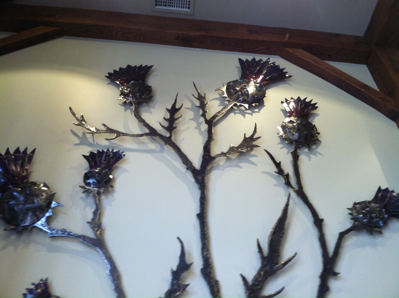 Thistle Wall Sculpture, Detail