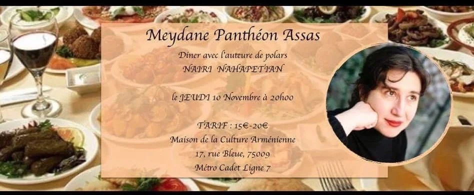 Dîner-débat avec Naïri Napahétian, romancière arménienne, le 10 novembre 2016. 