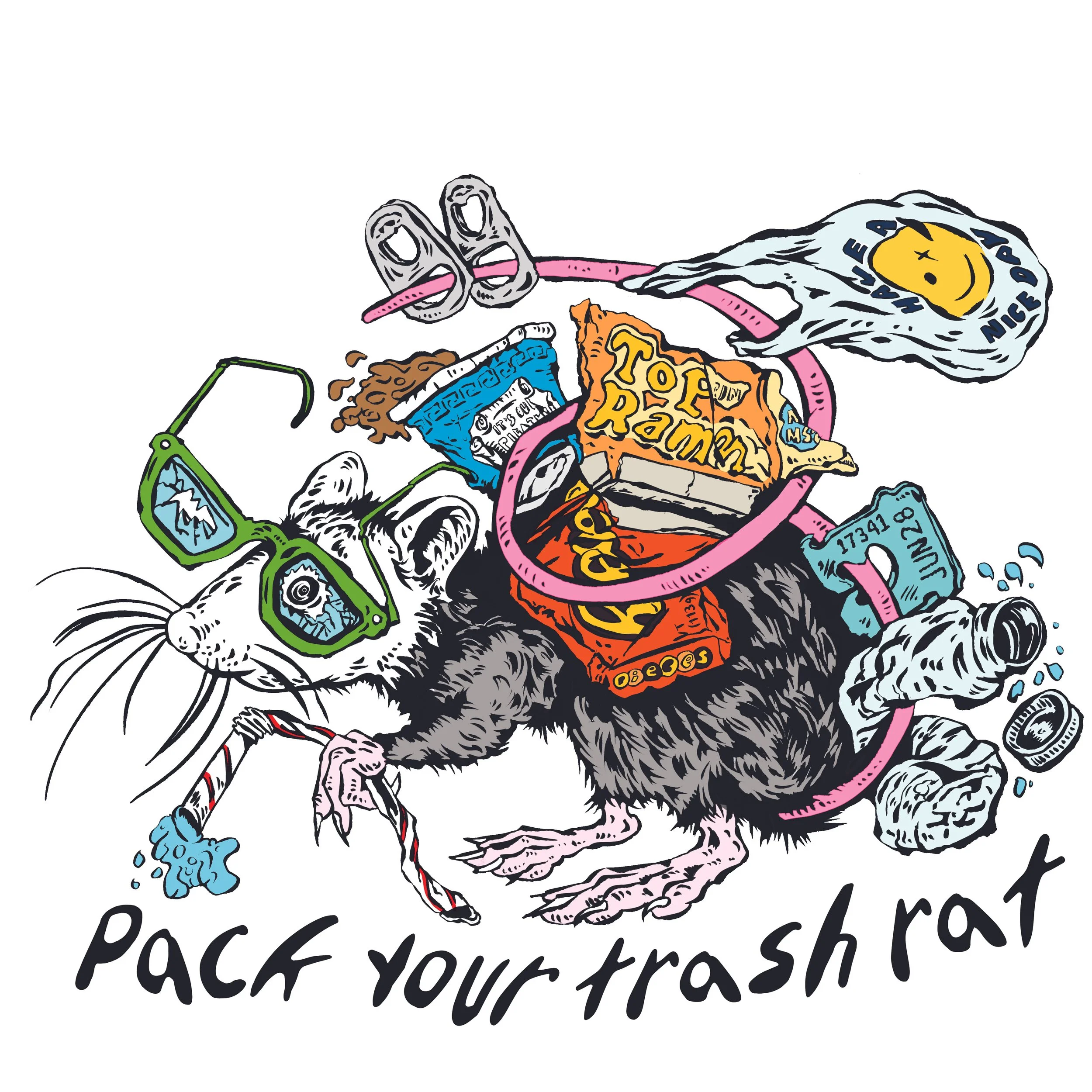 Pack you trash rat