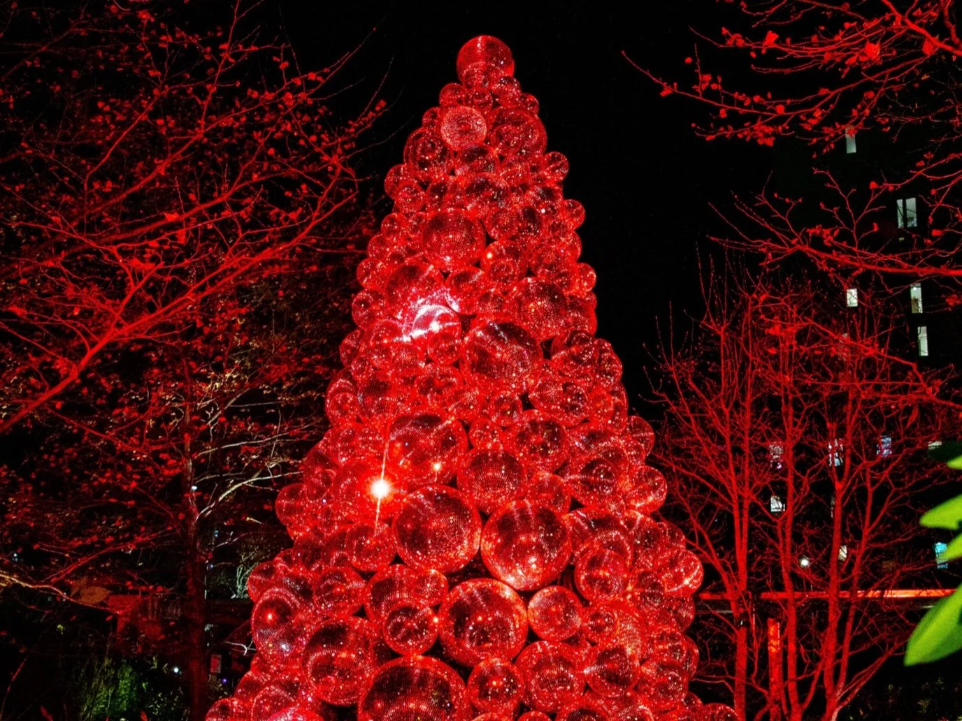 DISCO BALL CHRISTMAS TREE AT THE PUBLIC HOTEL 