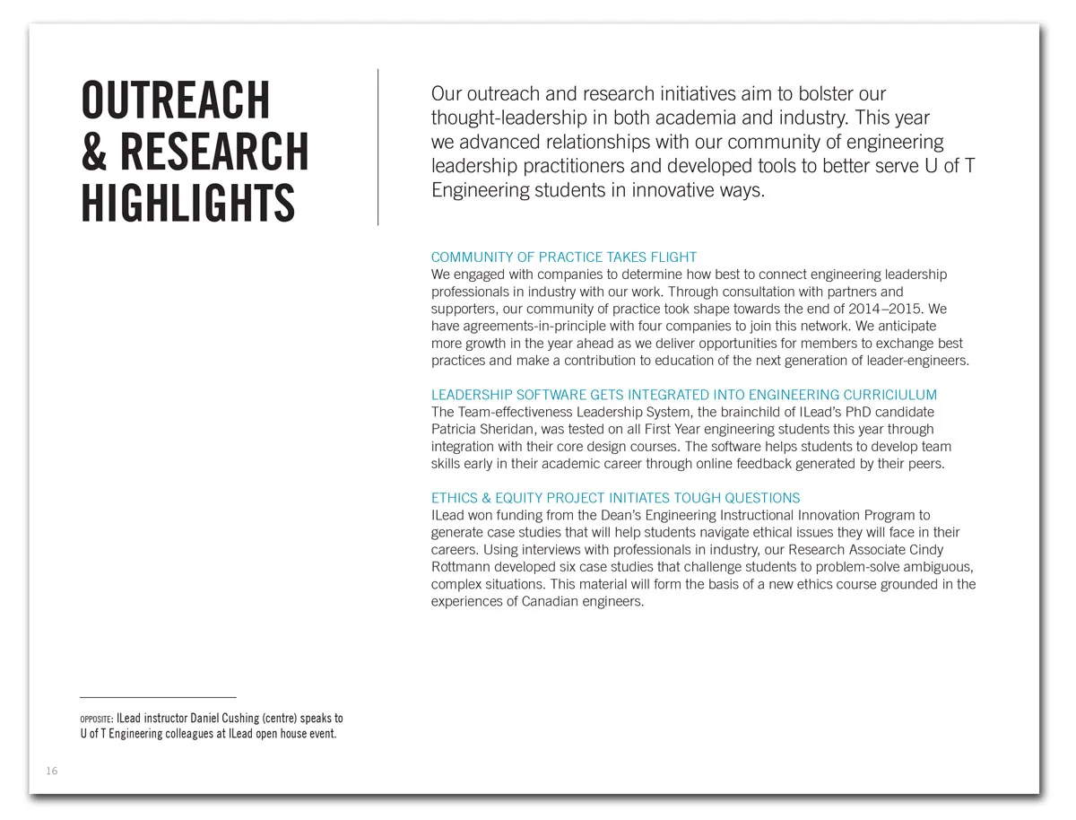 Clear headings and logical arrangements of text blocks make gleaning key ideas quick and easy.