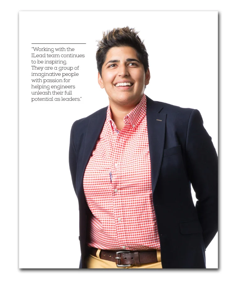 Subjects get a full-page treatment to reinforce the message that this organization prioritizes people.