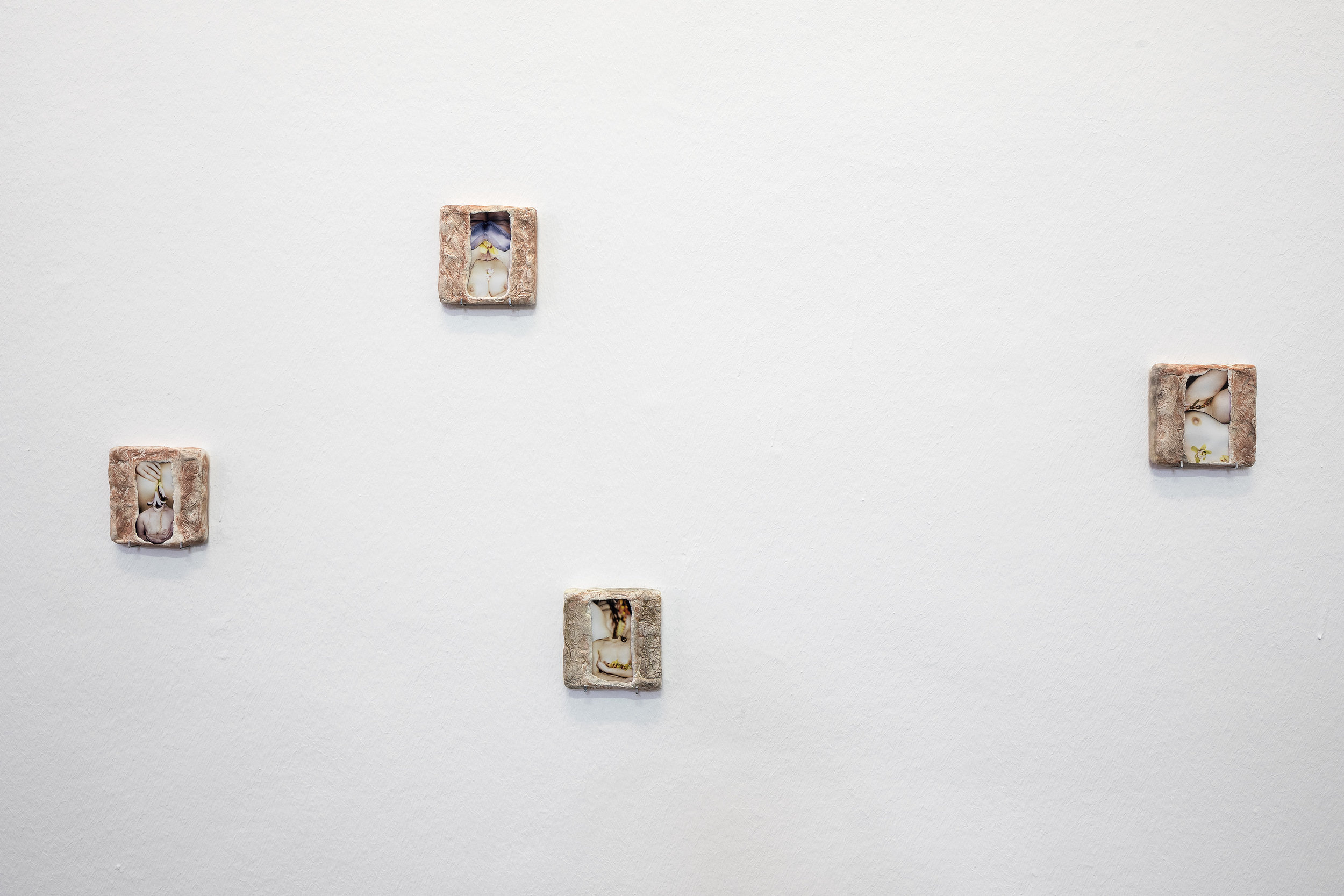  I Never Found Those Lips Again,2019  Polaroid collages, dry air clay, pigment  Photo: Andrew Phelps 