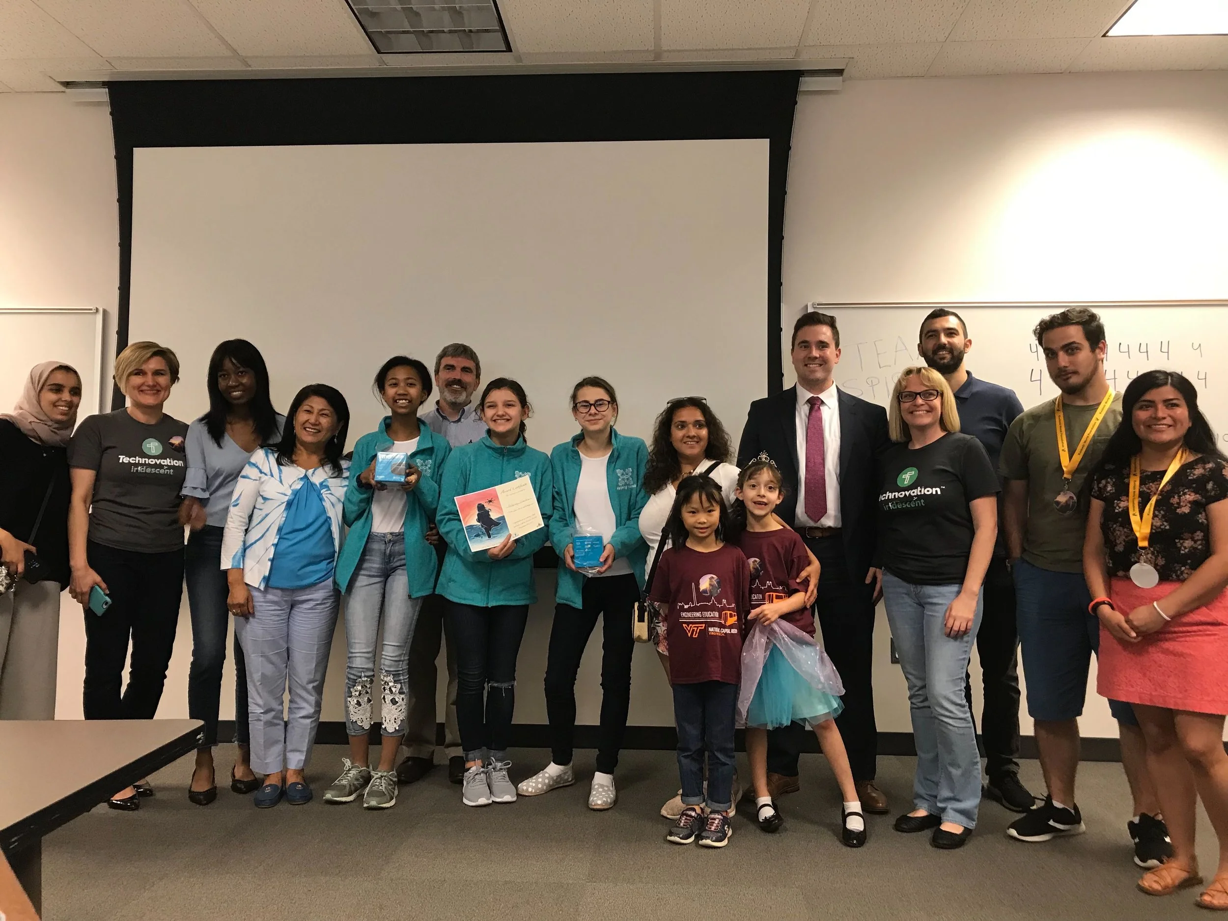 Technovation competitors and Coder Kids leaders.