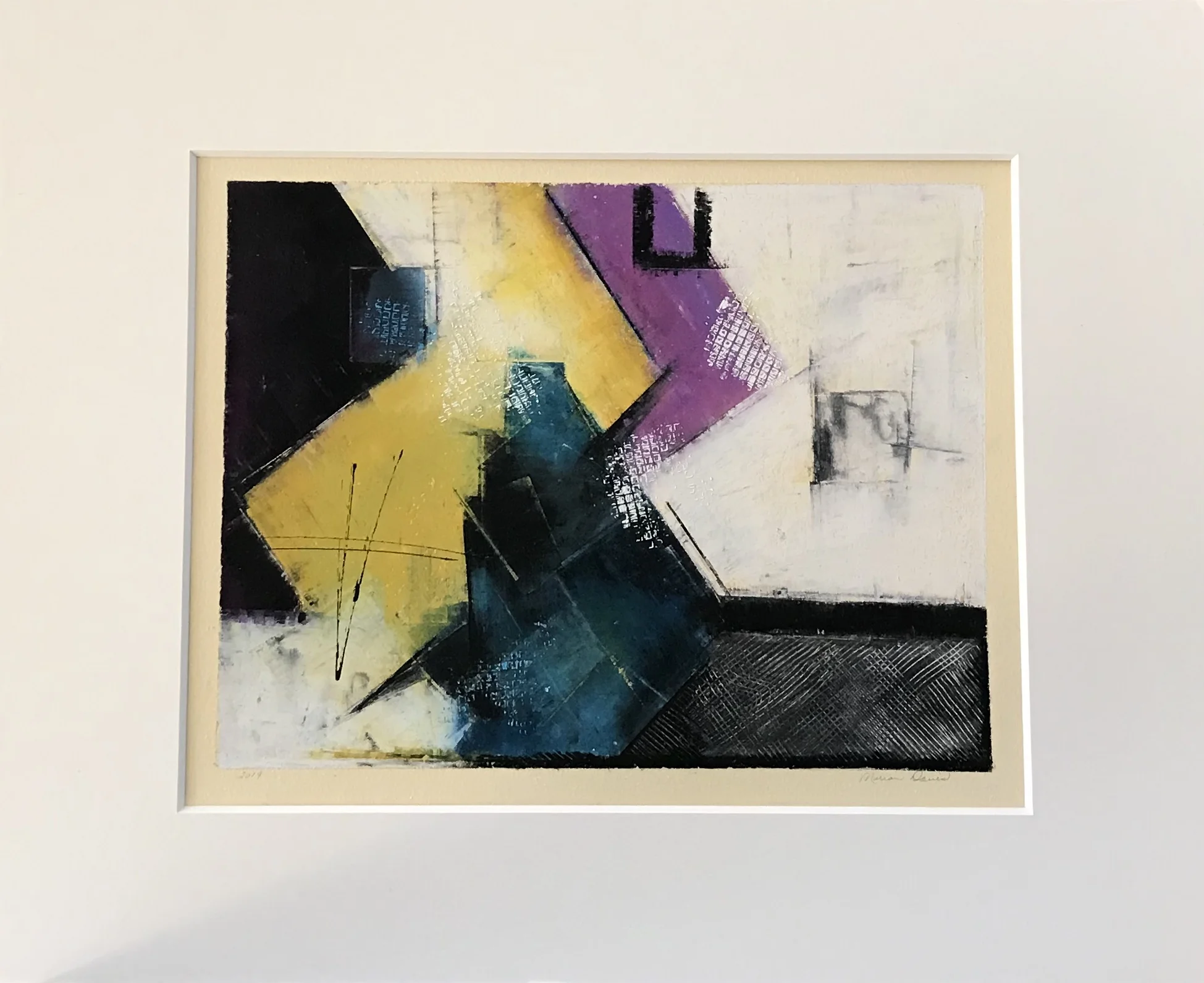 Expressly Stated/Oil Pastel on Paper/10x13in./16x20 Mat