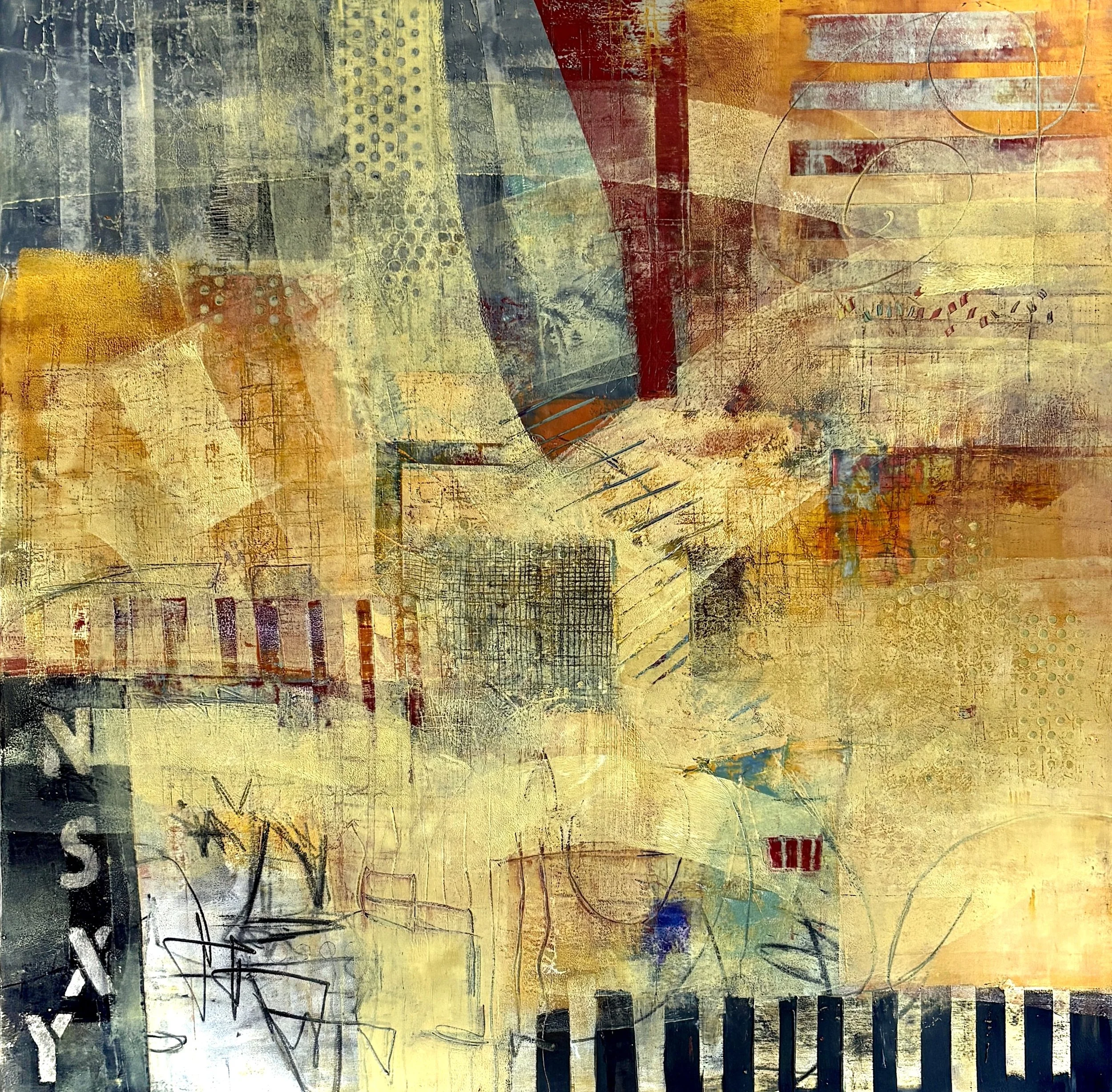 Edge of Beginnings 25x25x1.5"on panel/framed